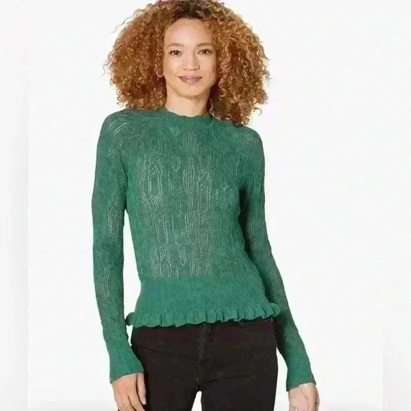 NWOT JOIE CAIRE SWEATER Posy Green Sz XXS Fits like Xs Very Stretchy - Picture 1 of 8